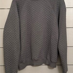 Z Supply Men's Quilted Charcoal Crewneck Sweater